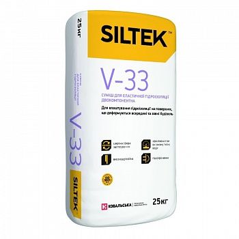 Гидроизоляционная смесь Siltek V-33/E-33 (18/5 кг/л) Арт 15740